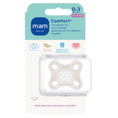 MAM Comfort full silicone pacifier 0-3 months - British product