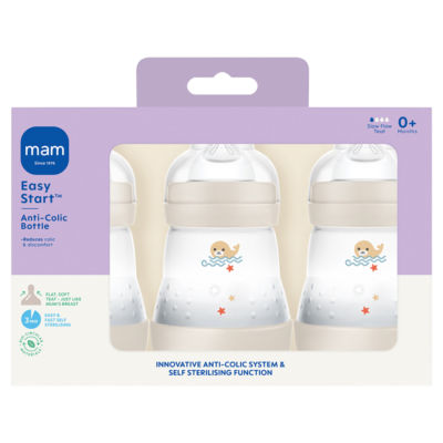 MAM Easy Start anti-colic bottle 3 x 160ml, imported from the UK