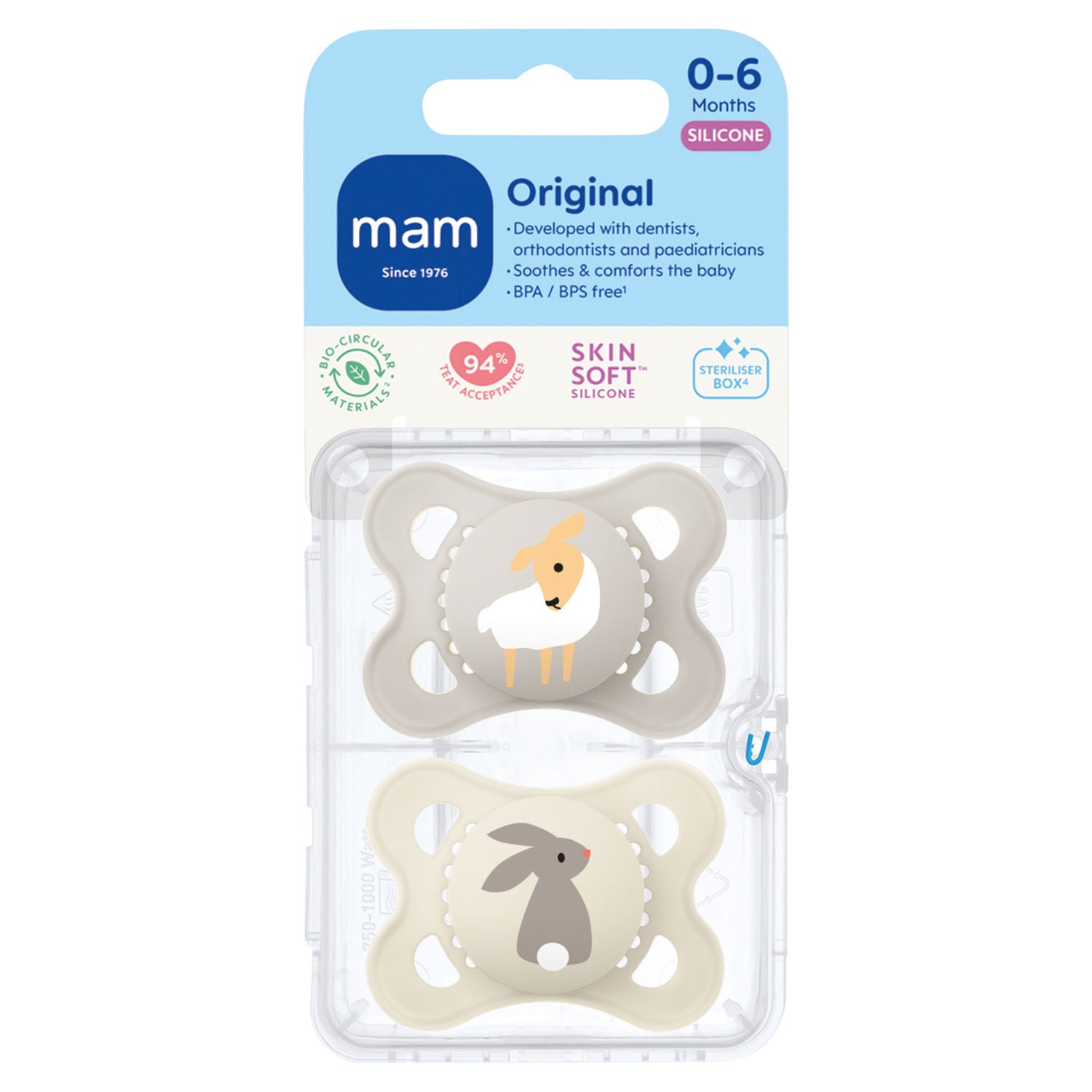 MAM Original soother 0-6m 2-pack - British product