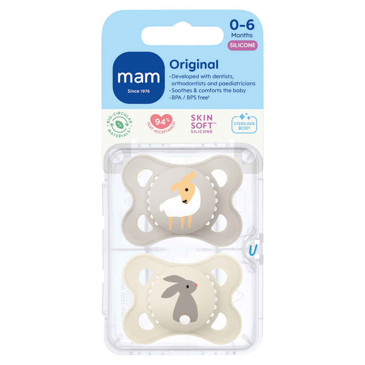 MAM Original soother 0-6m 2-pack - British product