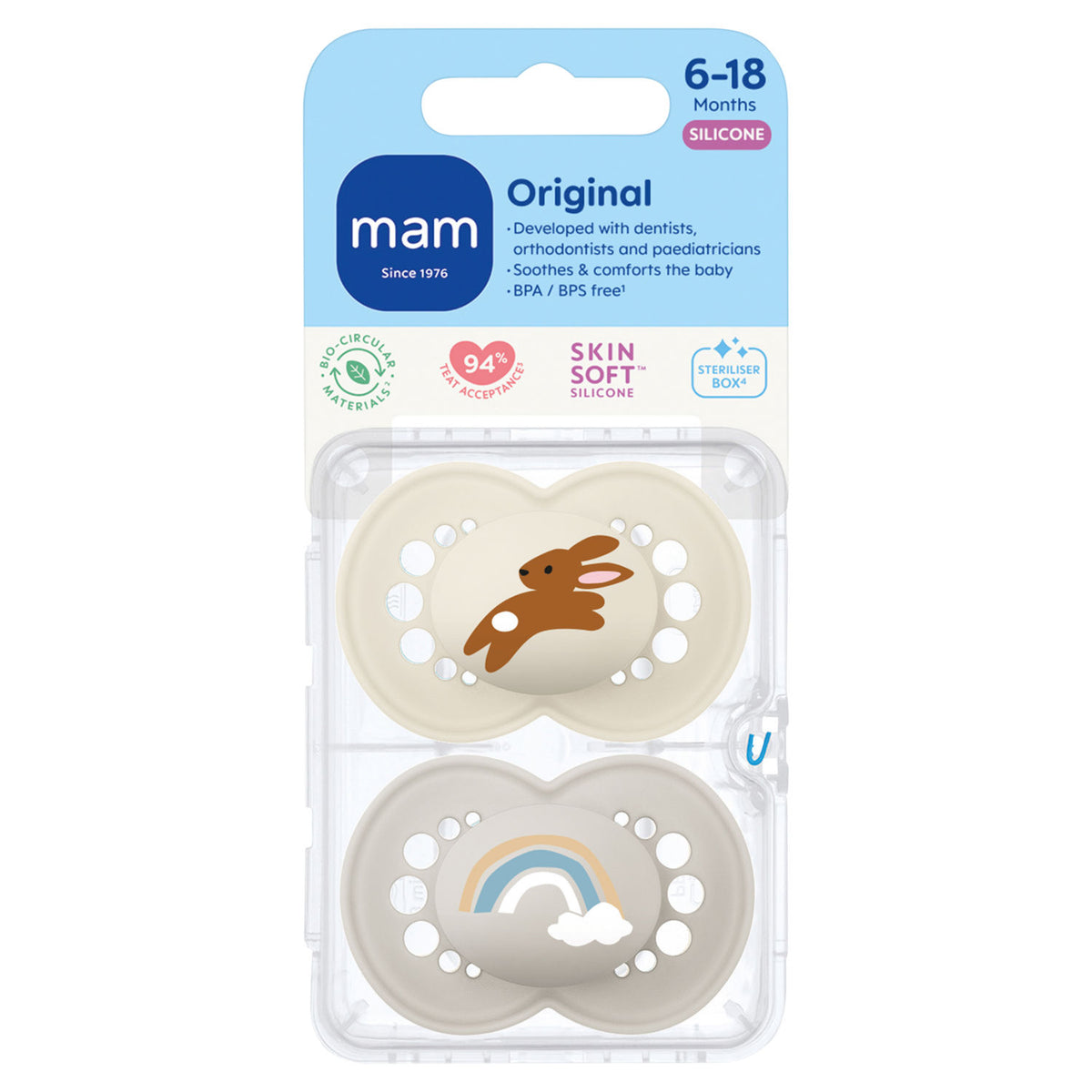 MAM Original Silicone Soother 6-18 Months, UK version