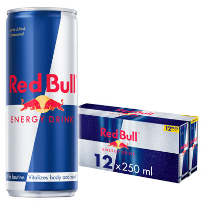 Red Bull energy drink 12 pack 250ml, UK version
