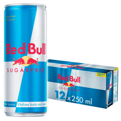 Red Bull Energy Drink Sugar Free Cans 12x250ml