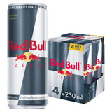 Red Bull Energy Drink Zero Cans 4x250ml GOODS ASDA   