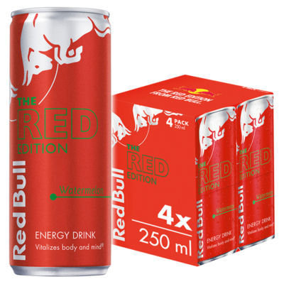 Red Bull Red Edition Watermelon Energy Drink 250ml 4 Pack