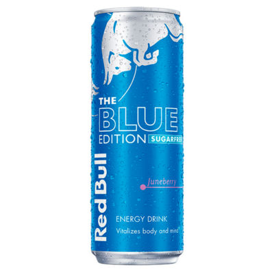 Red Bull Sugar Free Energy Drink Blue Edition 355ml, imported from the UK