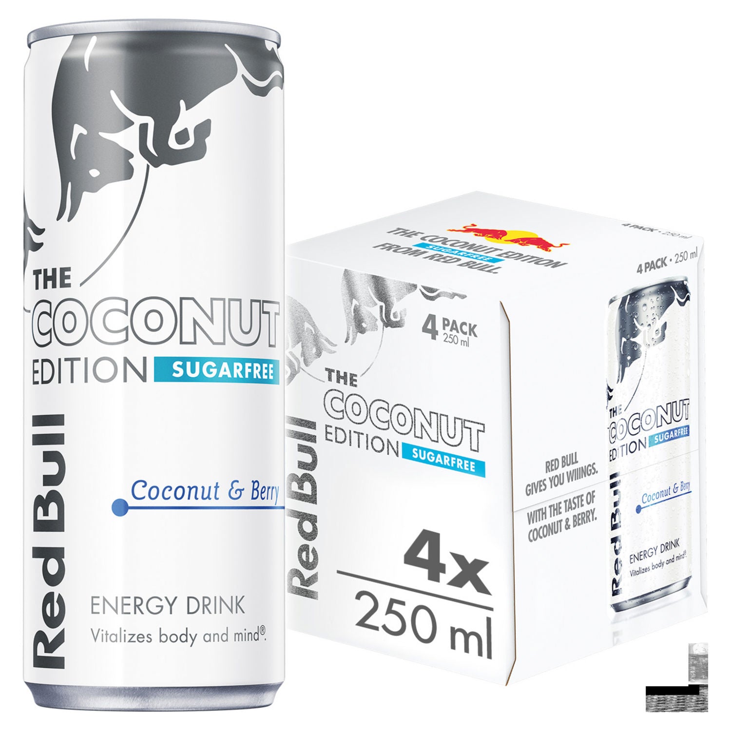 Red Bull Coconut Edition Sugarfree Coconut & Berry Energy Drink 250ml 4 pack