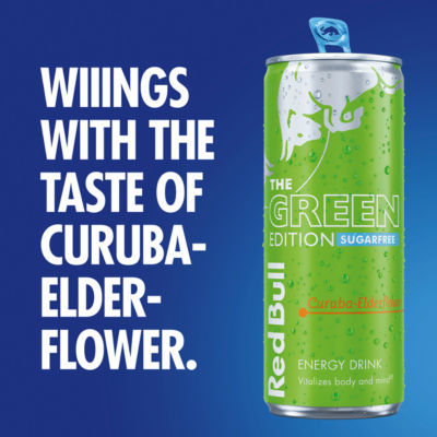 Red Bull Sugarfree Curuba Elderflower 250ml 4 pack, imported from the UK