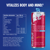 Red Bull energy drink Ruby Edition Sugarfree Spiced Pear 250ml 4 pack, imported from the UK