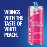 Red Bull Peach Edition Sugarfree 250ml 4 pack, UK version