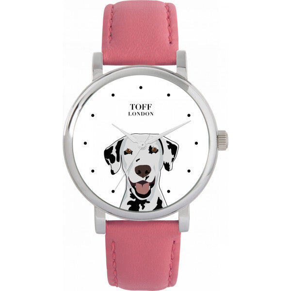 Toff London Dalmatian dog head watch 38mm - British product