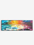 Blue Artist Collection Harris Panorama Landscape Framed Canvas Wall Art 40cm x 120cm - British product