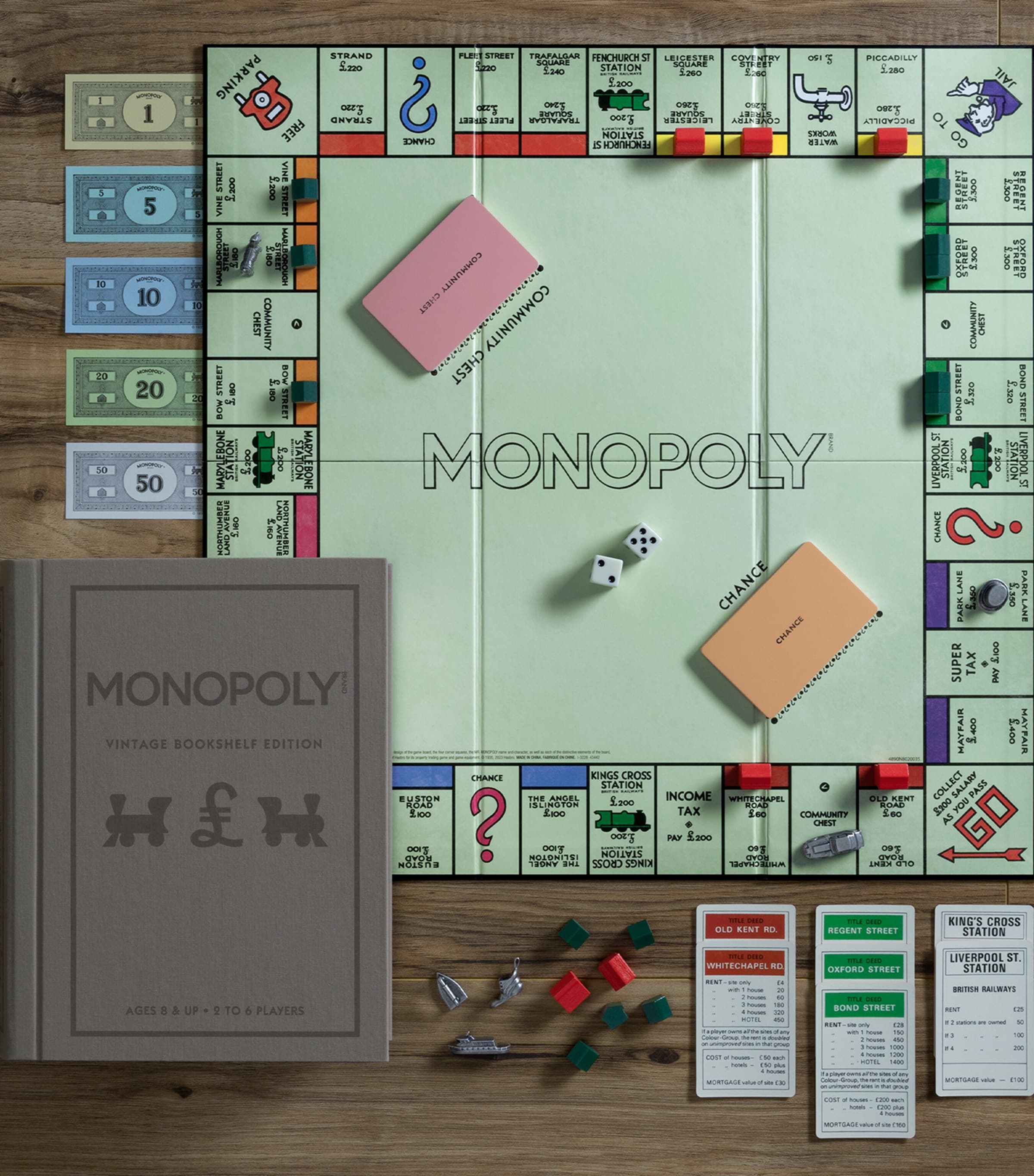 Monopoly Vintage Bookshelf Edition board game (British brand)