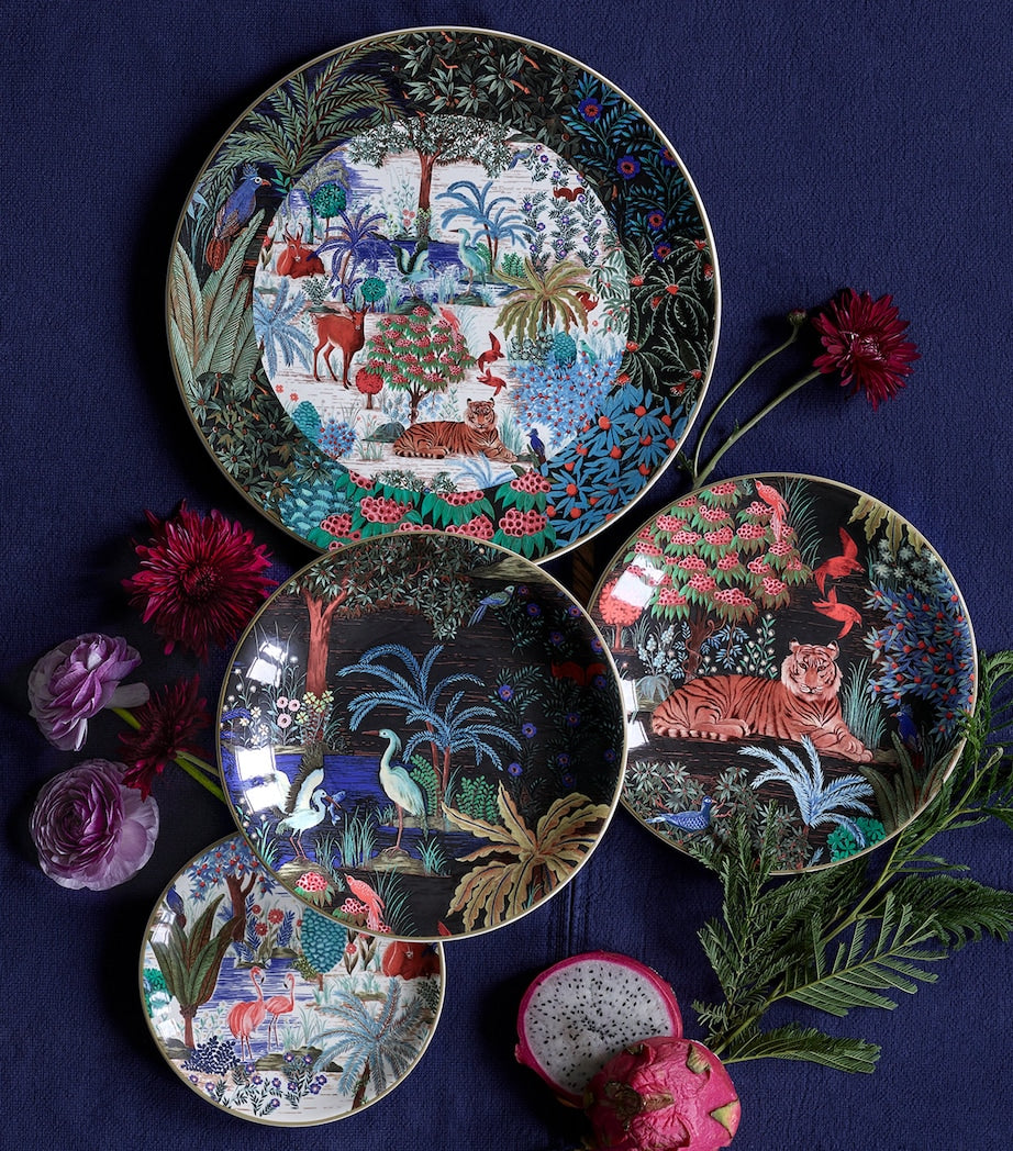 Gien Jardin du Palais canape plates set of 4, imported from the UK