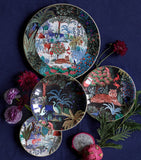 Gien Jardin du Palais canape plates set of 4, imported from the UK