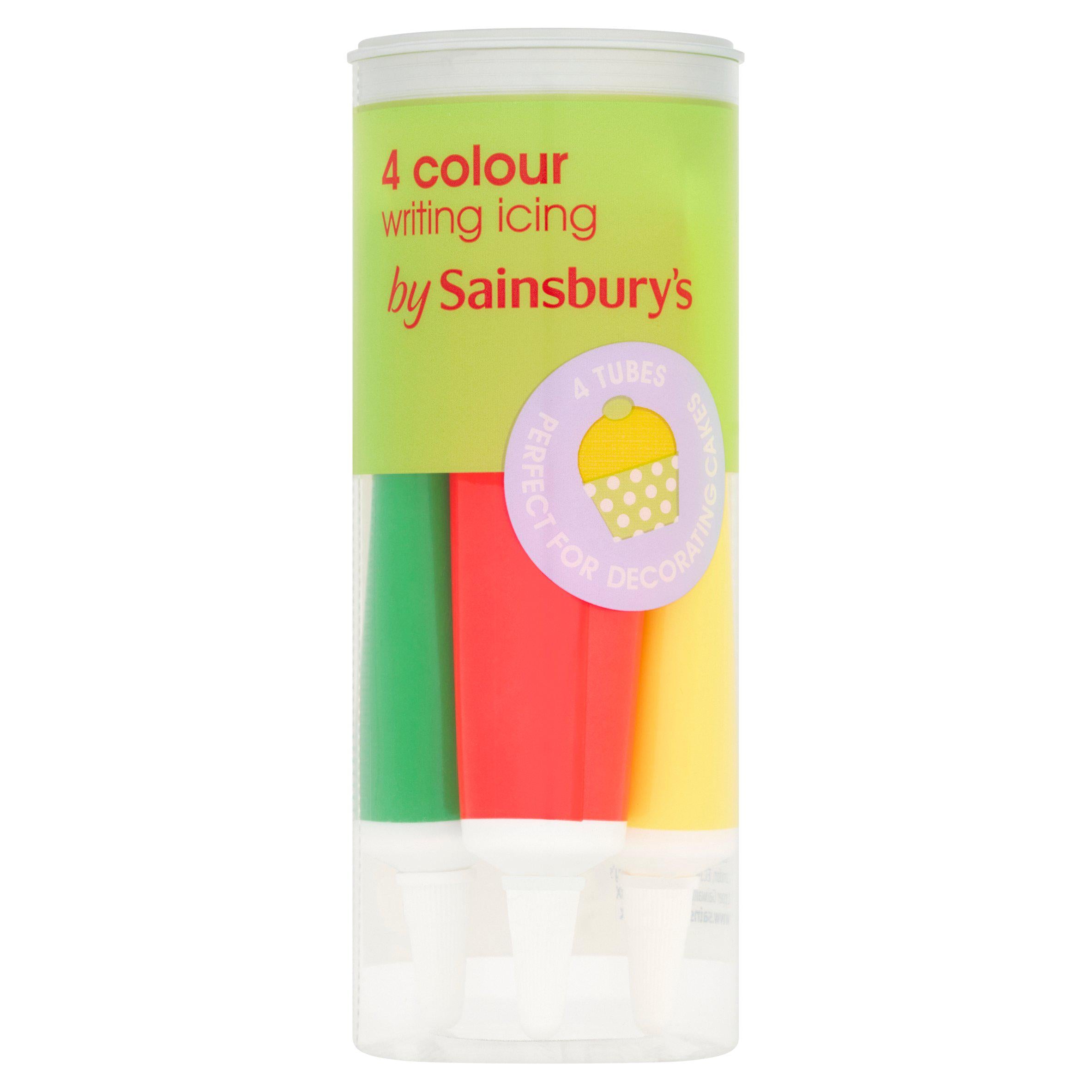 Sainsbury's Writing Icing, Colours 4x19g GOODS Sainsburys   