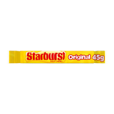 Starburst vegan chewy fruit flavoured sweets 45g, imported from the UK