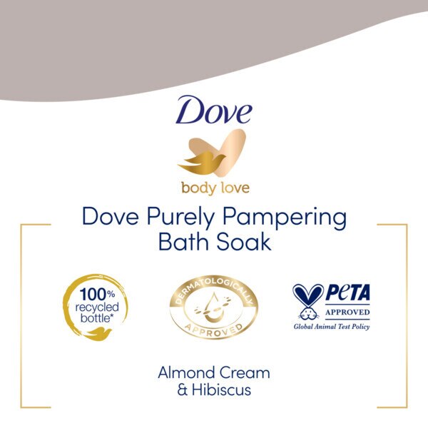 Dove Pampering Almond Cream And Hibiscus Bath Soak 450ml GOODS Superdrug   