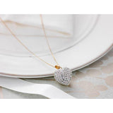 Revere pendant necklace crystal heart 9ct gold (British brand)