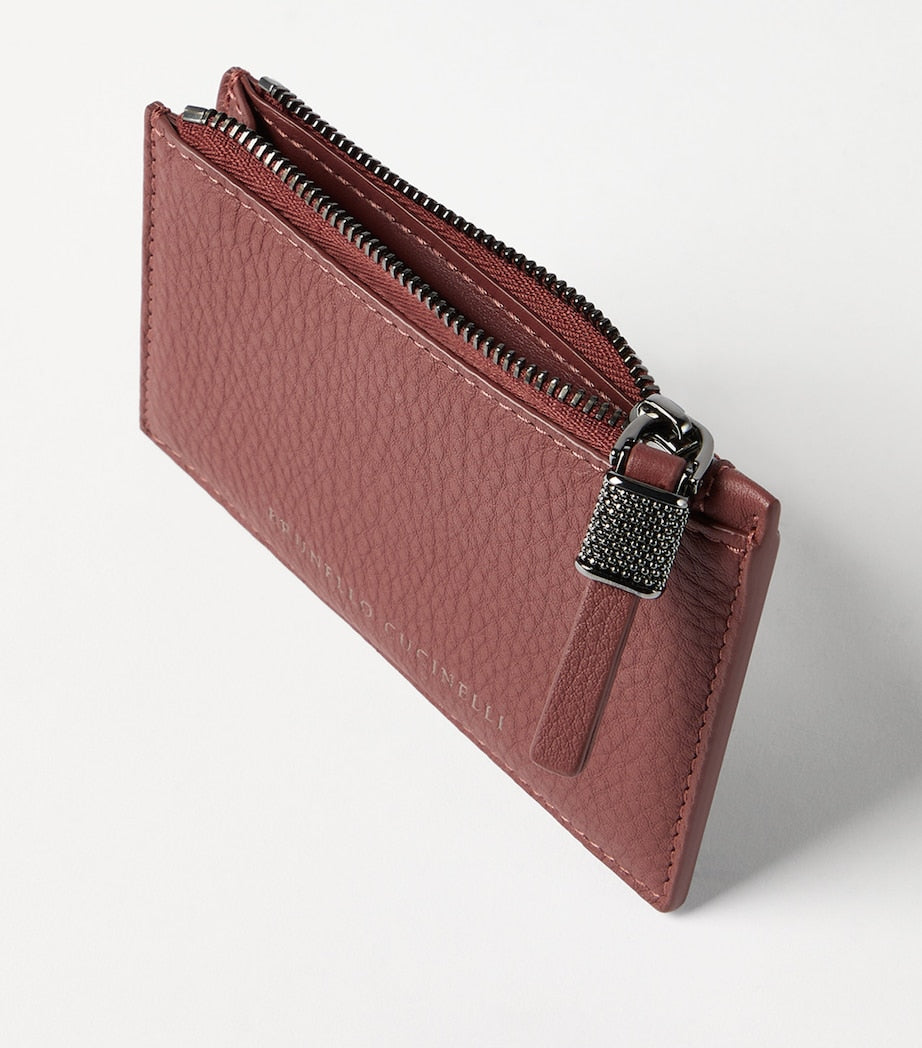 Brunello Cucinelli leather zipped card holder (British brand)