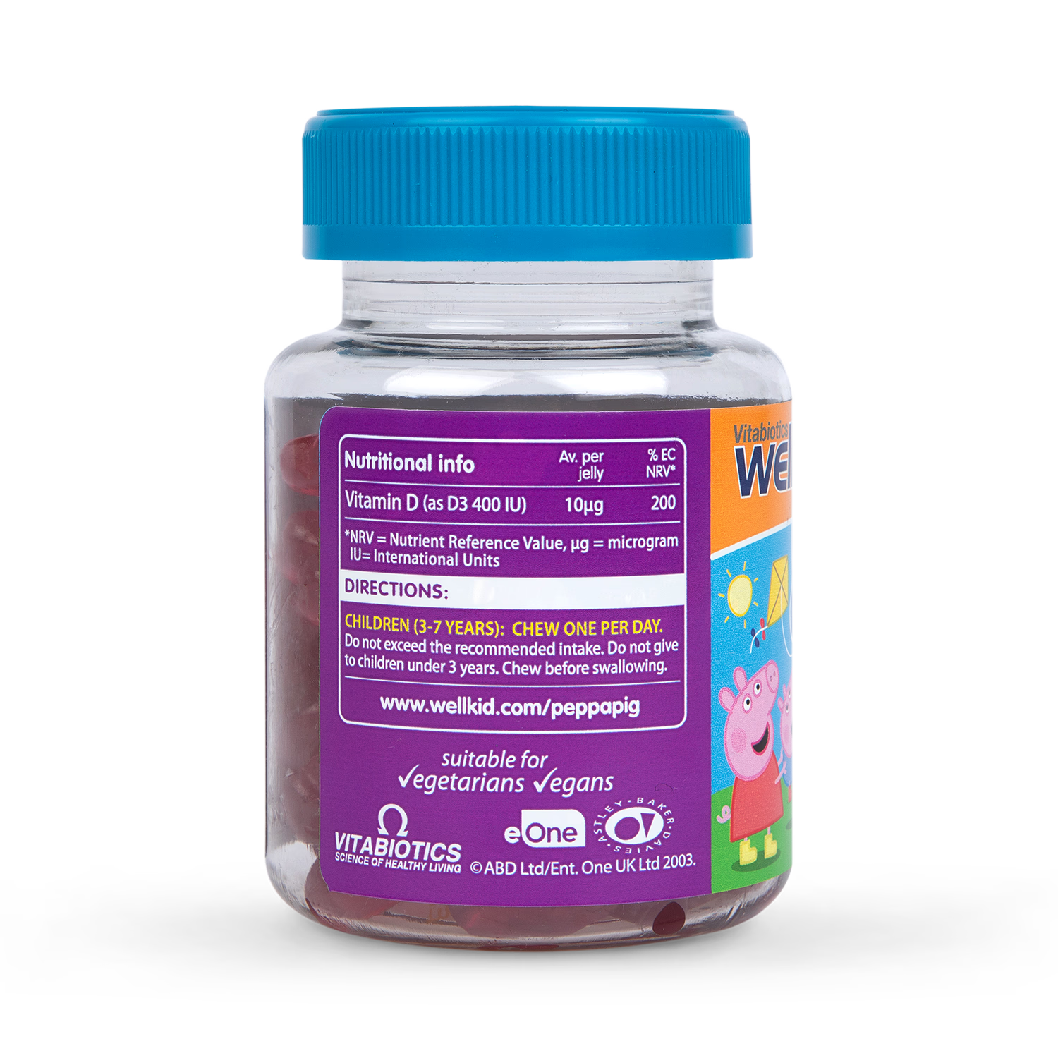 Vitabiotics Wellkid Peppa Pig strawberry gummies 30 pack (British brand)