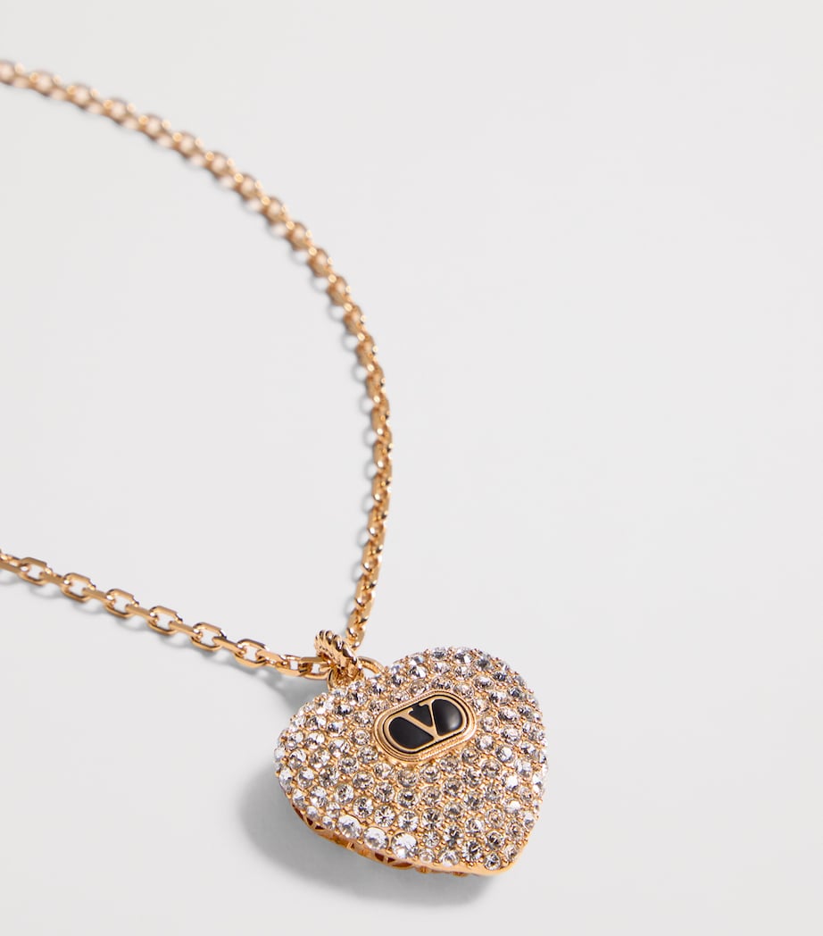 Valentino Garavani Crystal Coeur Royal necklace 50cm, UK version