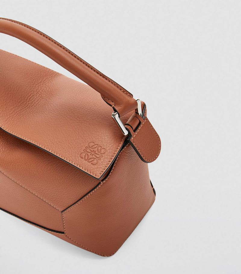 LOEWE Small Leather Puzzle Edge top-handle calfskin bag (British brand)
