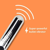 Loving Joy bullet vibrator 10 function rechargeable silver, UK version