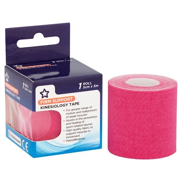 Superdrug Kinesiology Tape 5cm x 5m Stretched Red