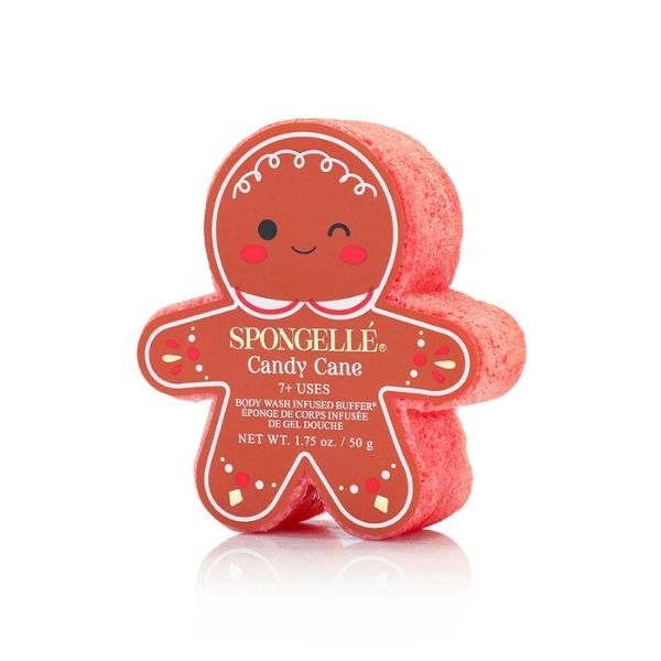 Spongellé Holiday Gingerbread Body Buffer – Candy Cane