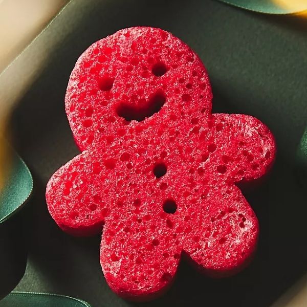 Spongellé Gingerbread Candy Cane body buffer, imported from the UK