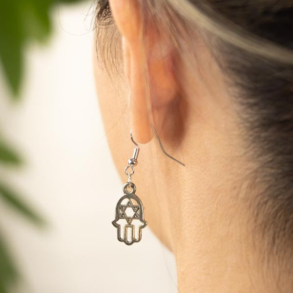 Myga Hamsa earrings made of zinc alloy, UK version