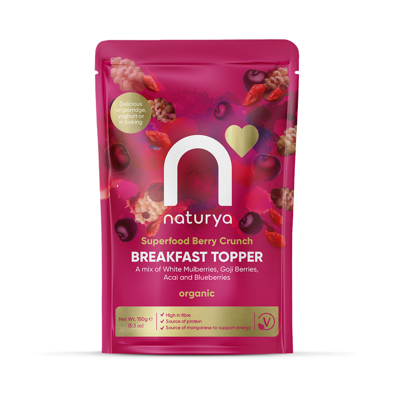 Naturya Organic Superberries Breakfast Boost 150g, imported from the UK