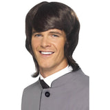 Smiffys 60s male mod wig brown long (British brand)