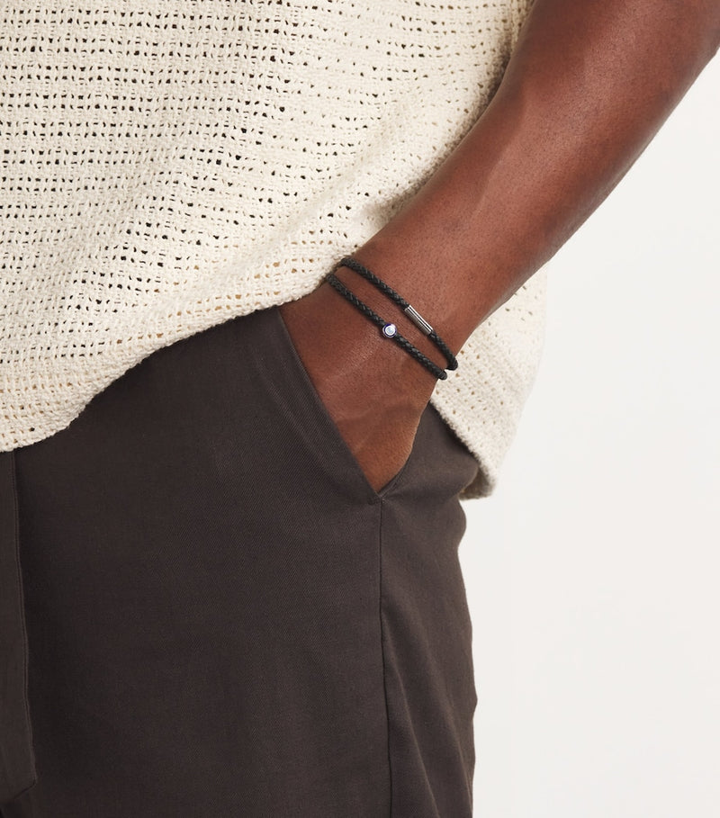Tateossian recycled corn cable evil eye bracelet - British product