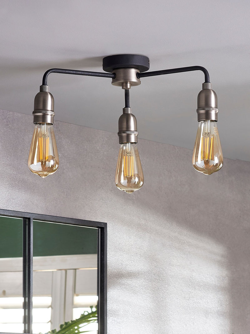 Next Black Brooklyn ceiling light, imported from the UK