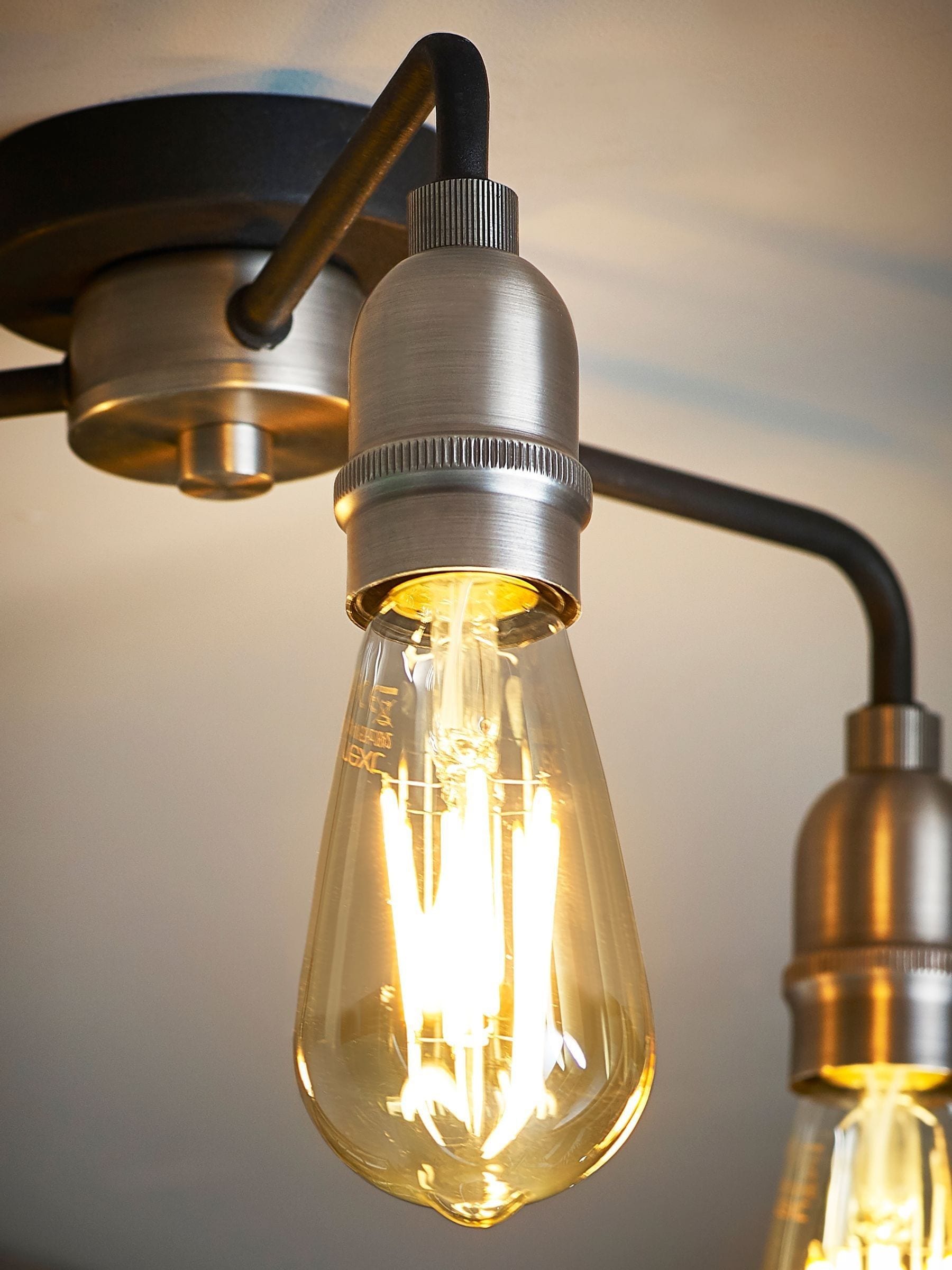 Next Black Brooklyn ceiling light, imported from the UK