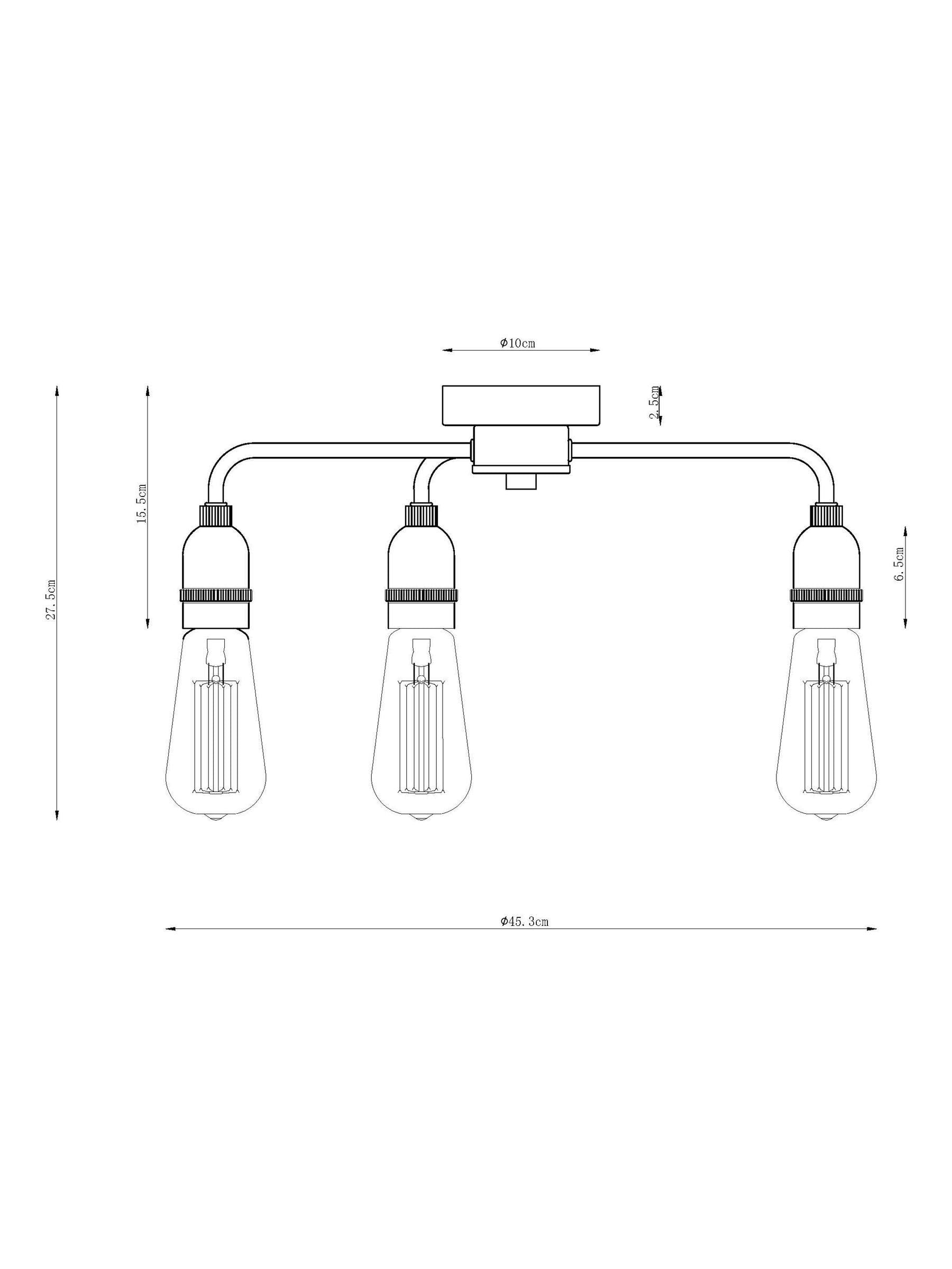 Next Black Brooklyn ceiling light, imported from the UK
