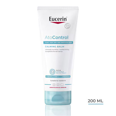Superdrug Eucerin AtoControl Beruhigender Balsam für trockene, gereizte Haut 200ml- Jetzt online bei McGrocer kaufen