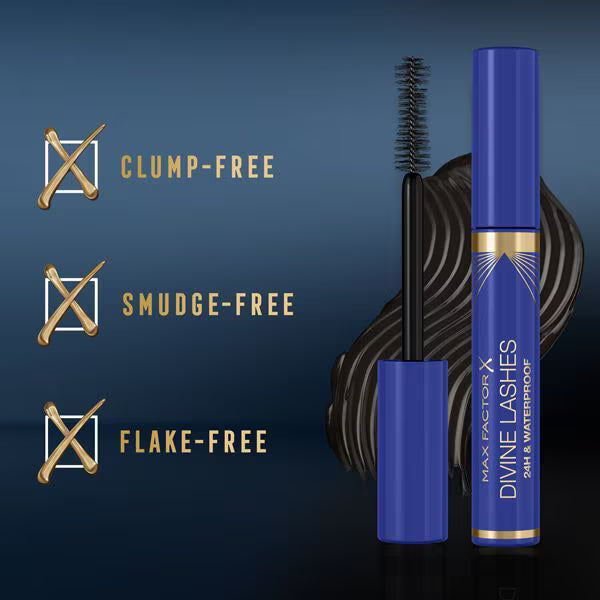 Max Factor Divine Lashes Mascara 003 Black Waterproof, imported from the UK
