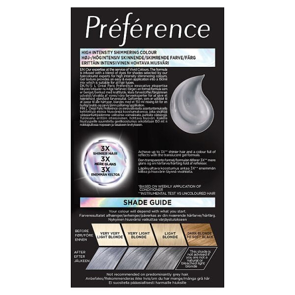 Preference Vivids (Colorista) Hair Dye Silver Grey 10.11 GOODS Superdrug   