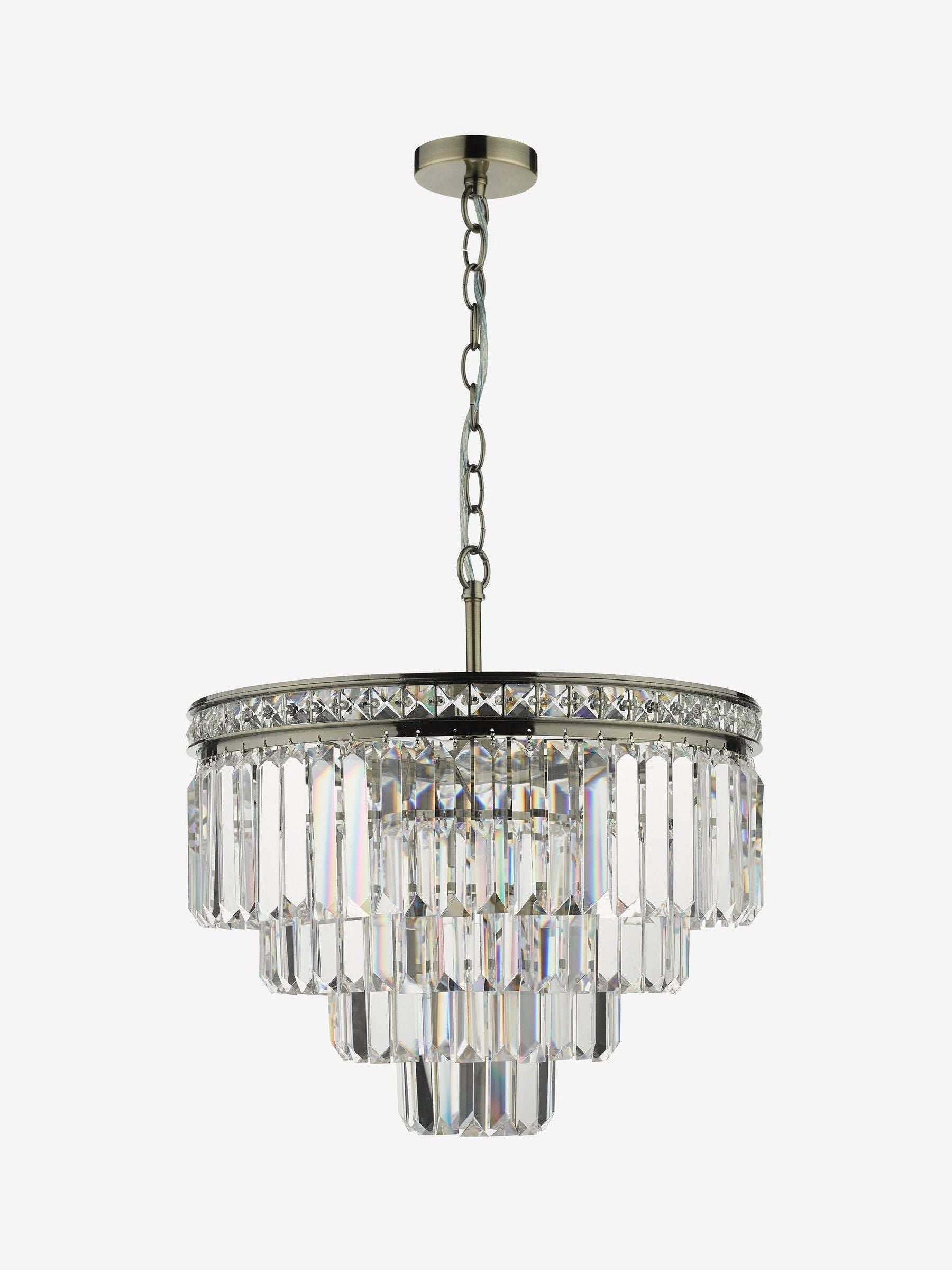 Där Lighting Vyana مصباح سقف بـ 4 أضواء باللون النحاسي، مستورد من المملكة المتحدة