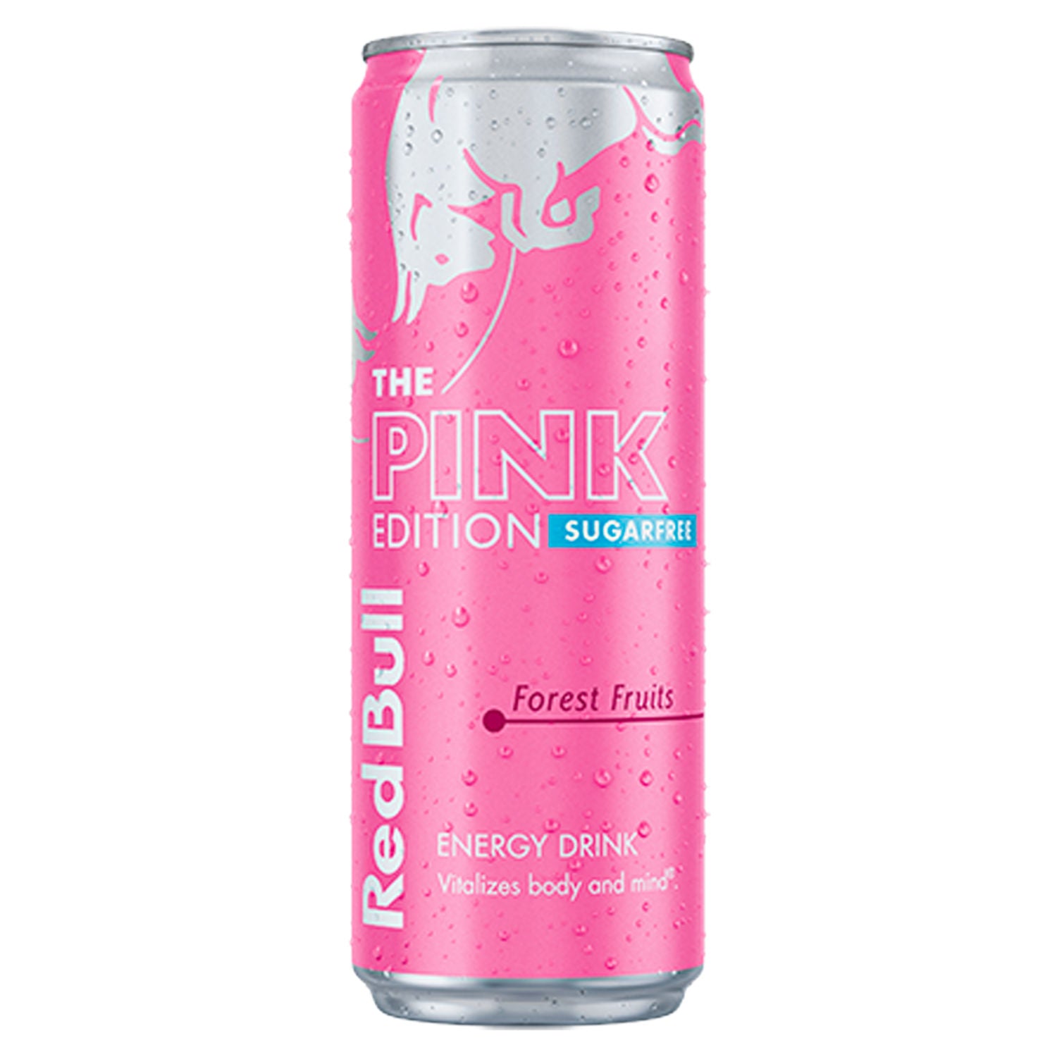 Red Bull Pink Edition Sugarfree Forest Fruits energy drink 355ml (British brand)