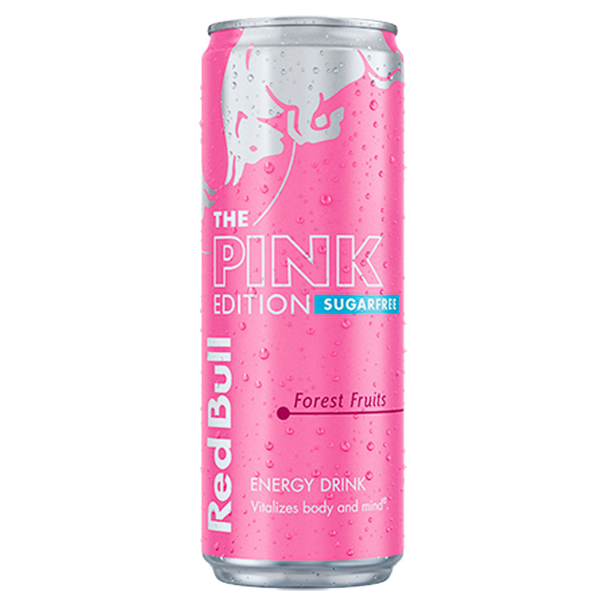 Red Bull Pink Edition Sugarfree Forest Fruits energy drink 355ml (British brand)