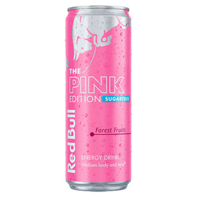 ASDA Red Bull Pink Edition Sugarfree Forest Fruits Energy Drink 355ml- Buy online at McGrocer