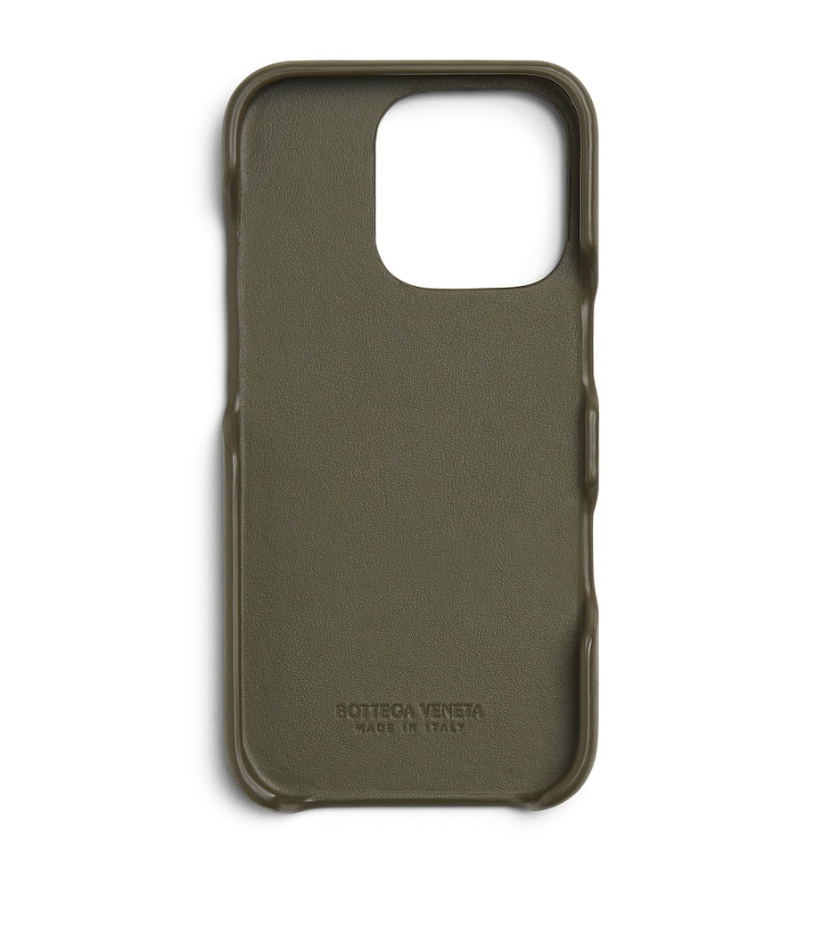 Bottega Veneta leather Intrecciato iPhone 16 Pro case - British product