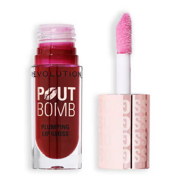 Revolution Pout Bomb plumping gloss jelly berry mauve, imported from the UK