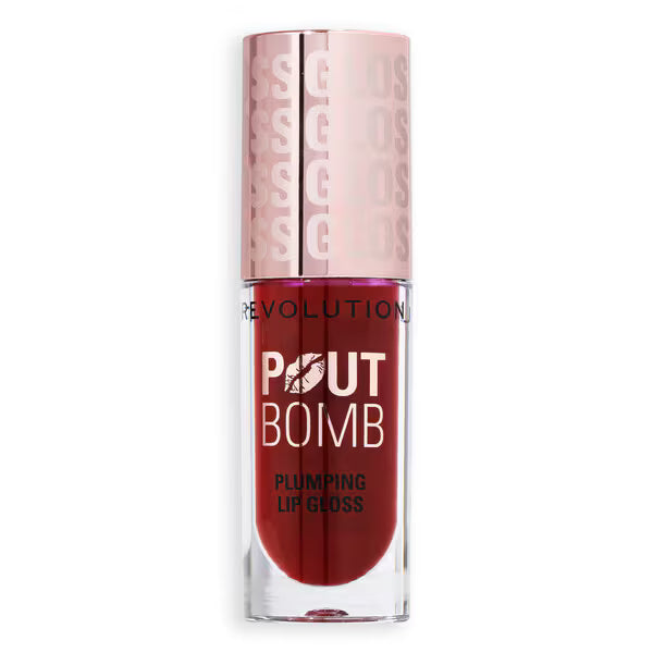 Revolution Pout Bomb plumping gloss jelly berry mauve, imported from the UK