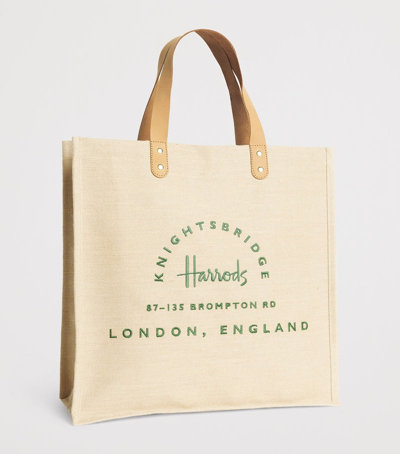 Harrods jute and cotton shopper bag 51cm, UK version