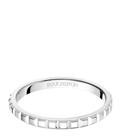 Harrods Boucheron Mini Platinum Clou de Paris Wedding Band- Buy online at McGrocer